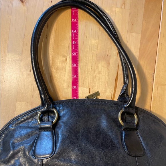 HOBO International vintage black leather top rounded satchel - Picture 13 of 14